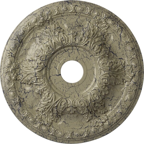 Ekena Millwork Granada Medallion (Canopies up to 7 1/8"), 23 3/8"OD x 3 5/8"ID x 2 1/2"P, Castle Stone Crackle CM23GACSC - main